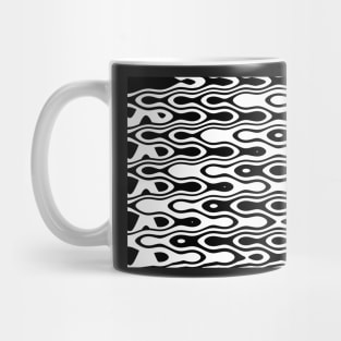 In and out, black and white waves Mug